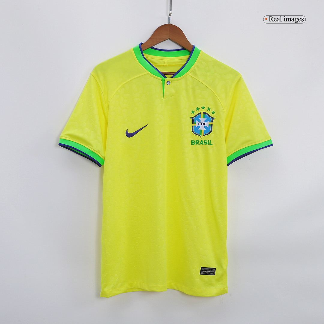 Brasil World Cup 2014 Home Jersey #10 Neymar Jr Nike Yellow Shirt