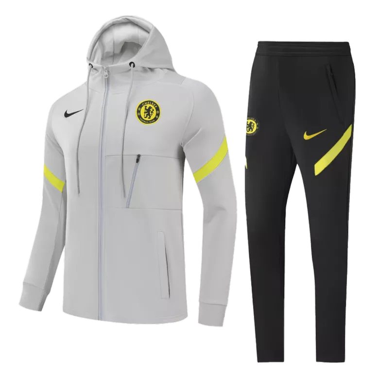Chelsea Hoodie Training Kit 2021/22 - Kid Gray (Jacket+Pants) - gojersey