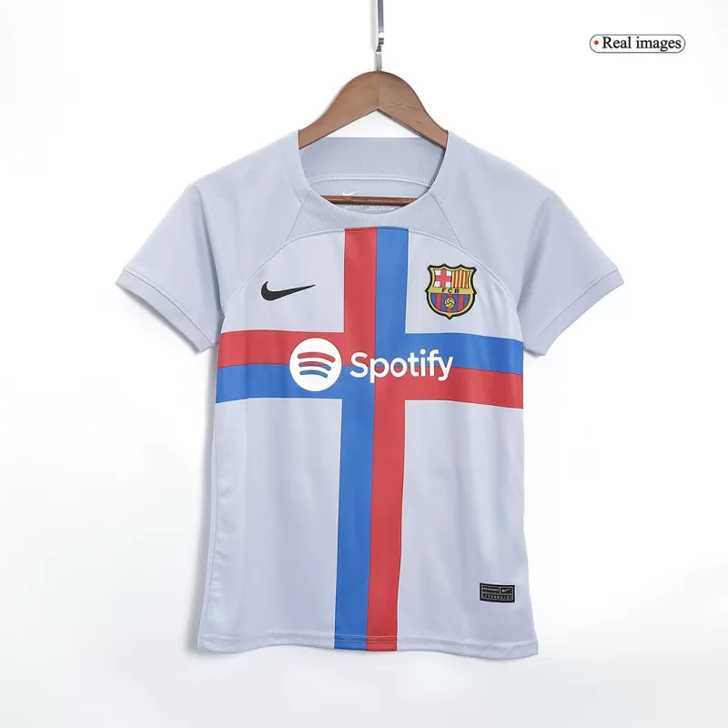 Barcelona Third Away Jersey Kit 2022/23 Kids(Jersey+Shorts) - gojersey