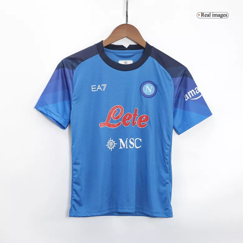 Napoli Home Jersey Kit 2022/23 Kids(Jersey+Shorts) - gojersey