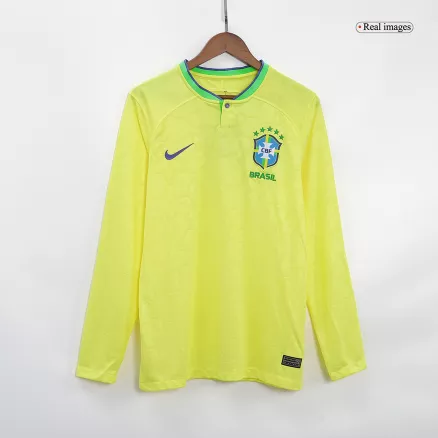 Brazil Home Jersey 2022 - Long Sleeve - gojerseys