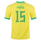 Brazil FABINHO #15 Home Jersey Authentic 2022 - goaljerseys