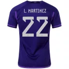 Argentina L.MARTINEZ #22 Away Jersey 2022 - goaljerseys