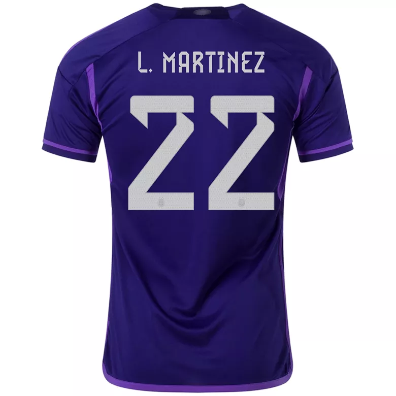 Argentina L. MARTINEZ #22 Away Jersey 2022 - gojersey