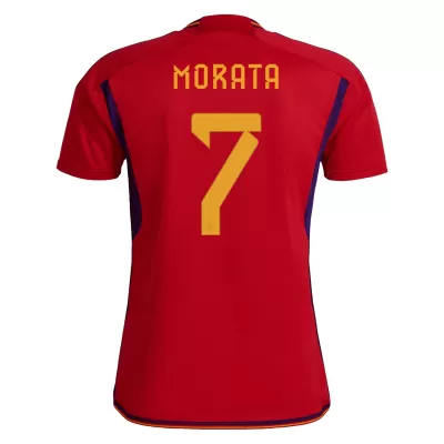Spain MORATA #7 Home Jersey 2022 - gojersey