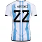 Argentina L. MARTINEZ #22 Home Jersey 2022 - goaljerseys