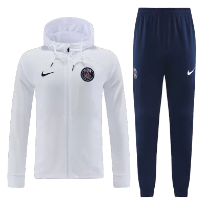 PSG Hoodie Sweatshirt Kit 2022/23 - White (Top+Pants) - gojersey