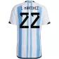 Argentina L.MARTINEZ #22 Home Jersey Authentic 2022 - goaljerseys
