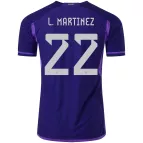 Argentina L. MARTINEZ #22 Away Jersey Authentic 2022 - goaljerseys