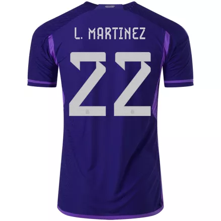 Argentina L. MARTINEZ #22 Away Jersey Authentic 2022 - gojerseys