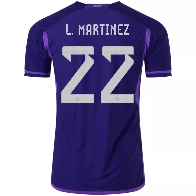 Argentina L. MARTINEZ #22 Away Jersey Authentic 2022 - gojersey