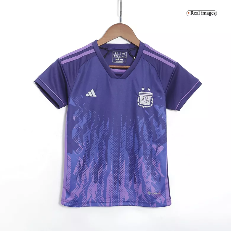 Argentina Away Jersey Kit 2022 Kids(Jersey+Shorts) - gojersey