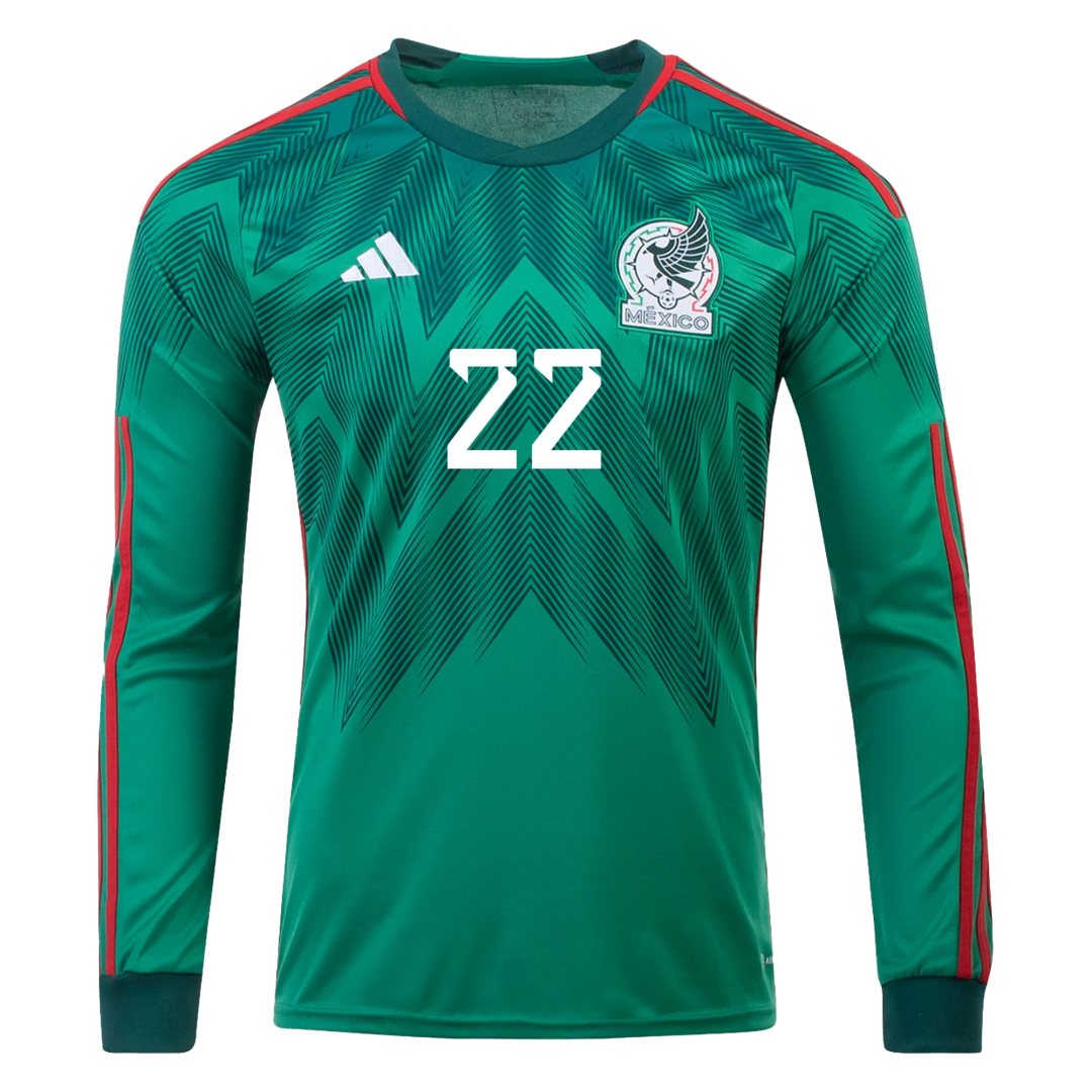 H M SON #7 South Korea Home Jersey 2022 - Long Sleeve World Cup