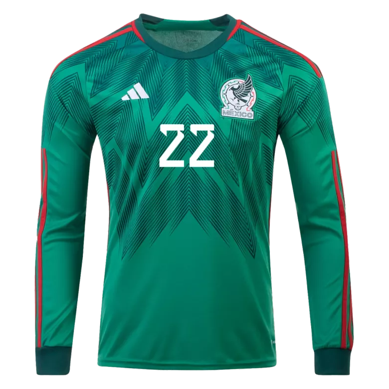 Mexico H.LOZANO #22 Home Jersey 2022 - Long Sleeve - gojersey
