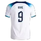 England KANE #9 Home Jersey Authentic 2022 - goaljerseys