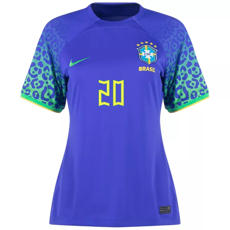 Brazil VINI JR #20 Away Jersey 2022 Women - gojersey
