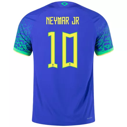 Brazil NEYMAR JR #10 Away Jersey Authentic 2022 - gojerseys