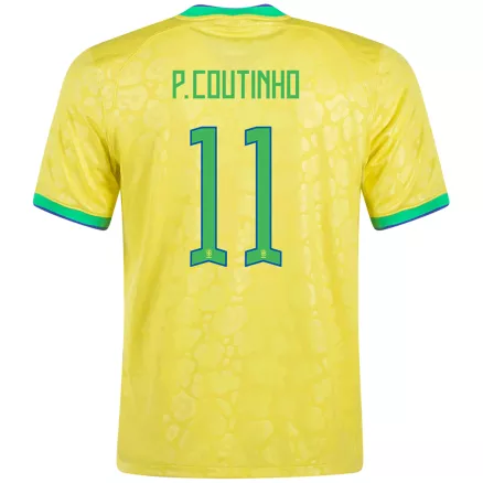 Brazil P.Coutinho #11 Home Jersey 2022 - gojerseys