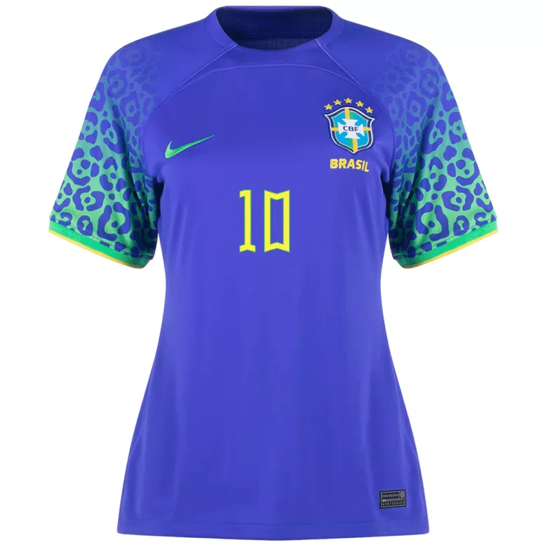 Brazil NEYMAR JR #10 Away Jersey 2022 Women - gojersey