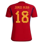 Spain JORDI ALBA #18 Home Jersey 2022 - goaljerseys