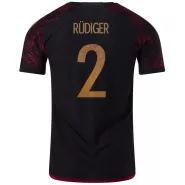 Germany RÜDIGER #2 Away Jersey Authentic 2022 - goaljerseys