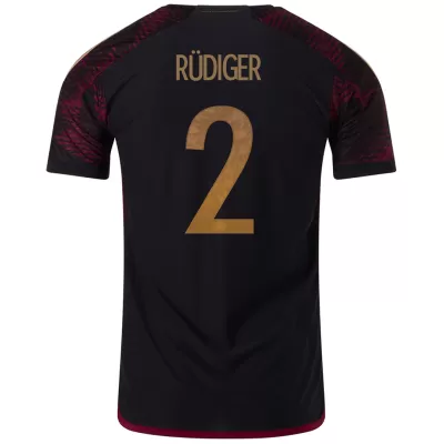 Germany RÜDIGER #2 Away Jersey Authentic 2022 - gojersey