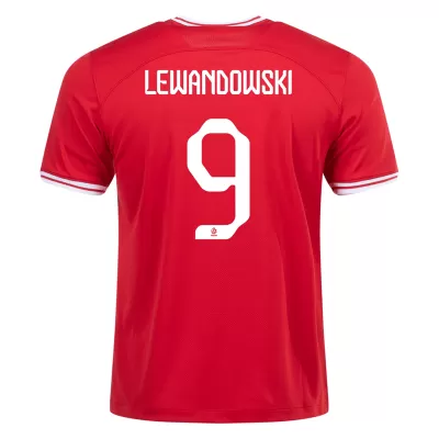 Poland LEWANDOWSKI #9 Away Jersey 2022 - gojersey