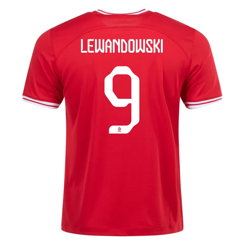 Poland LEWANDOWSKI #9 Away Jersey 2022 - gojersey