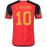 Belgium E. HAZARD #10 Home Jersey Authentic 2022 - goaljerseys