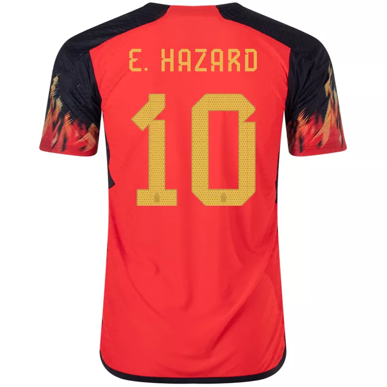 Belgium E. HAZARD #10 Home Jersey Authentic 2022 - gojersey