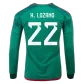 Mexico H.LOZANO #22 Home Jersey 2022 - Long Sleeve - goaljerseys