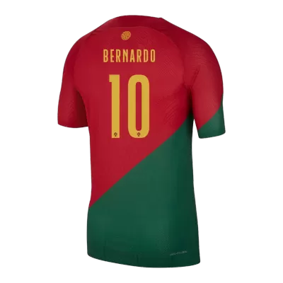 Portugal BERNARDO #10 Home Jersey Authentic 2022 - gojersey