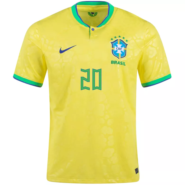 Brazil VINI JR #20 Home Jersey 2022 - gojersey