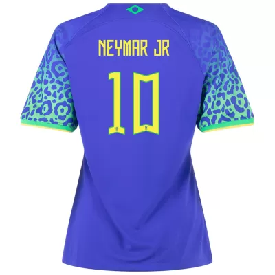 Brazil NEYMAR JR #10 Away Jersey 2022 Women - gojersey
