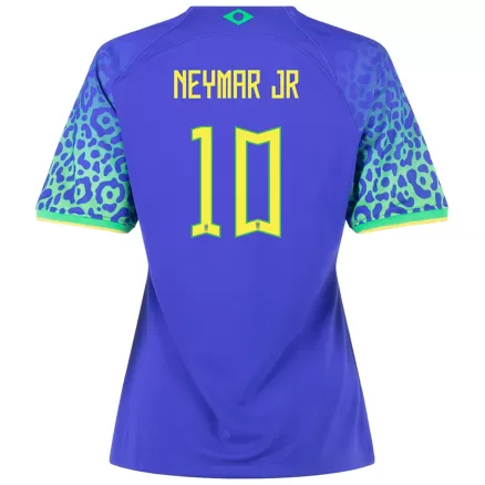 Brazil NEYMAR JR #10 Away Jersey 2022 Women - gojerseys