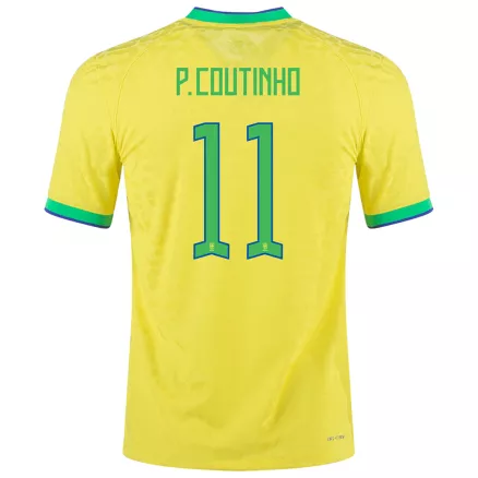 Brazil P.Coutinho #11 Home Jersey Authentic 2022 - gojerseys