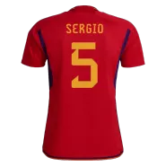Spain SERGIO #5 Home Jersey 2022 - goaljerseys