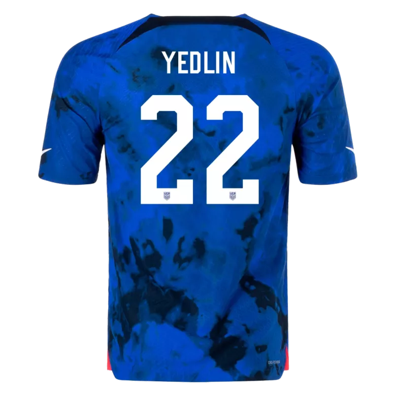 USA YEDLIN #22 Away Jersey Authentic 2022 - gojersey