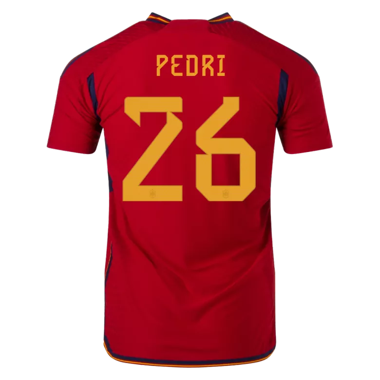 Spain PEDRI #26 Home Jersey Authentic 2022 - gojersey