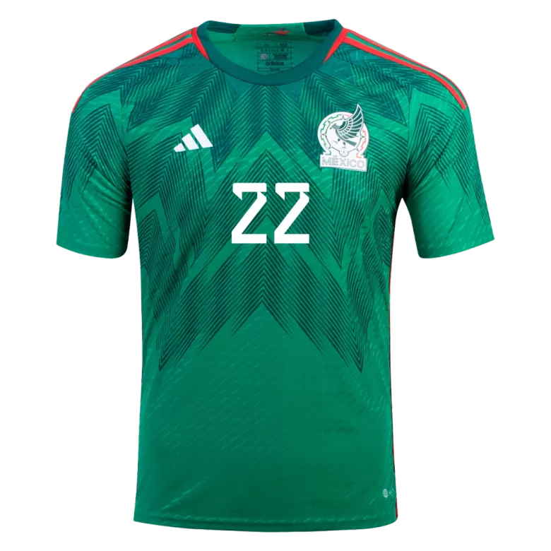 Mexico H.LOZANO #22 Home Jersey Authentic 2022 - gojersey