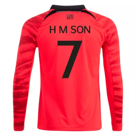 South Korea H M SON #7 Home Jersey 2022 - Long Sleeve - gojerseys