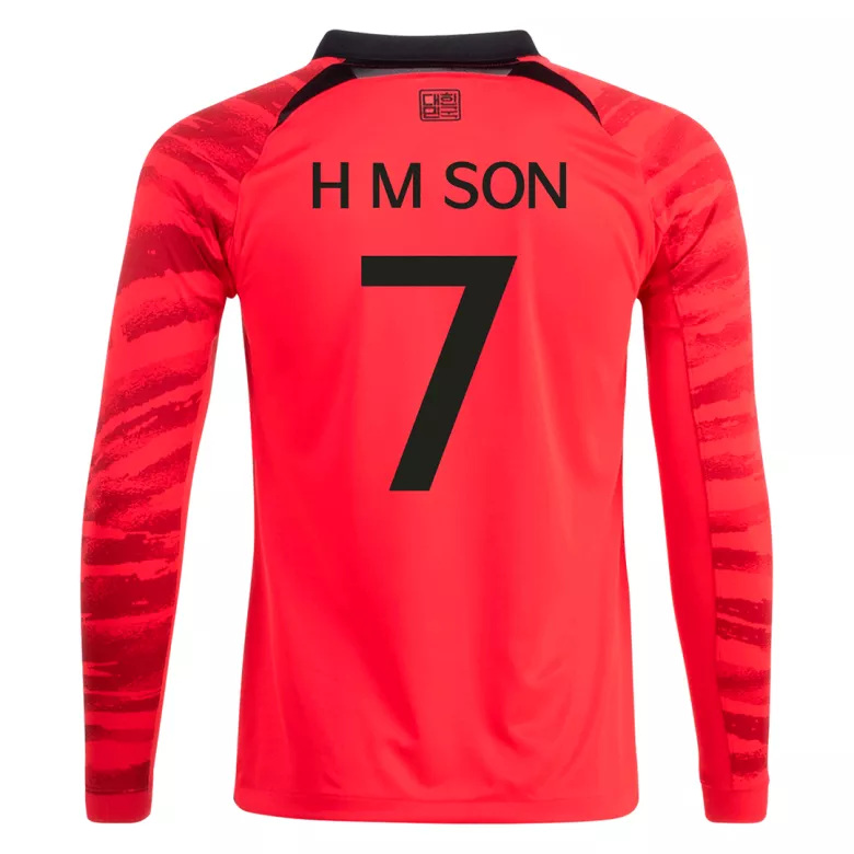 South Korea H M SON #7 Home Jersey 2022 - Long Sleeve - gojersey