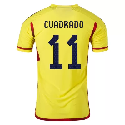 Colombia CUADRADO #11 Home Jersey Authentic 2022 - gojersey