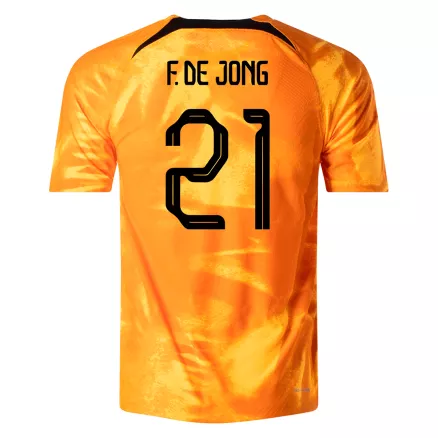 Netherlands F.DE JONG #21 Home Jersey 2022 - gojerseys