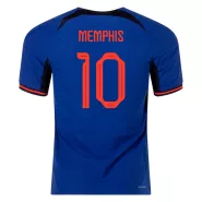 Netherlands MEMPHIS #10 Away Jersey Authentic 2022 - goaljerseys