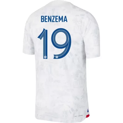 France BENZEMA #19 Away Jersey Authentic 2022 - gojersey