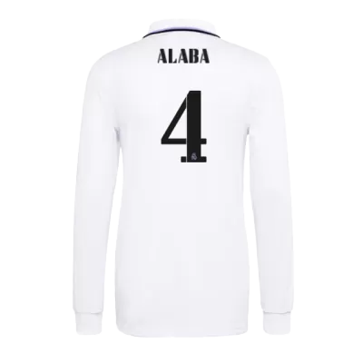 Real Madrid ALABA #4 Home Jersey 2022/23 - Long Sleeve - gojersey
