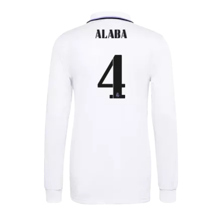 Real Madrid ALABA #4 Home Jersey 2022/23 - Long Sleeve - gojerseys