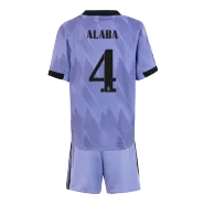 Real Madrid ALABA #4 Away Jersey Kit 2022/23 Kids(Jersey+Shorts) - goaljerseys