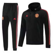 Manchester United Hoodie Sweatshirt Kit 2022/23 - Black (Top+Pants) - goaljerseys